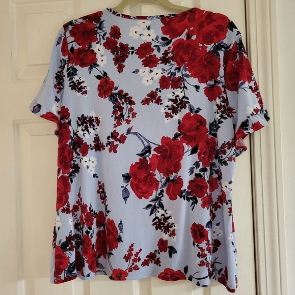 Women's Elle Short Sleeved Floral Top Size XL - Picture 2 of 7